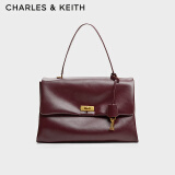 CHARLES&KEITH大号kerry邮差包大容量腋下包包女包生日520礼物CK2-20782514 Mulberry Plum紫红色 大包