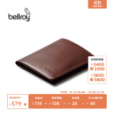 Bellroy澳洲 Note Sleeve 简约皮革短夹男士皮夹时尚礼物纤薄钱包 可可棕（防盗刷）