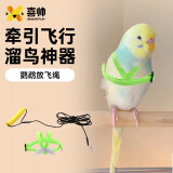 喜帅鹦鹉放飞绳遛鸟绳套装外出绳鹦鹉飞行绳胸背带+2米绳 颜色随机