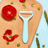 qut库特奈瓷刀削皮刀刨皮刀软皮刀纳米刀瓷刀升级陶瓷刀 库特奈瓷削皮刀（锯齿刀口）-白刀蓝柄