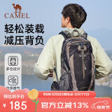 骆驼户外登山包旅游旅行轻便大容量双肩包骑行跑步男女包1F01O018黑色