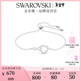 施华洛世奇（SWAROVSKI）新年礼物Hyperbola手镯手链女轻奢小众送女友生日礼物女 镀白金色 5524421