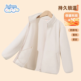 班尼路儿童外套秋冬季2025中大童双面摇粒绒保暖开衫男女童纯色冬装上衣