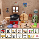 寂皇迷你小厨房全套真煮可吃做饭生日礼物儿童过家家男女孩玩具新年 插电灶台农家厨房套餐A
