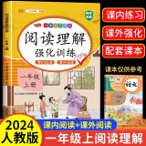 2024阅读理解一年级上册阅读理解强化训练专项训练书小学语文同步强化训练题练习册课外阅读理解每日一练