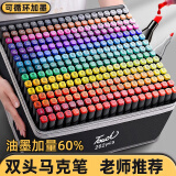 慢作马克笔套装水彩笔油性学生双头马克笔儿童绘画油性笔记号笔画画笔套装 【全色系】标准262色/7礼/可肩背