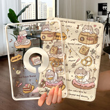 zoyu iPad Air7保护套旋转2025款Pro保护壳y折iPad11磁吸air6透明5拆分mini7适用苹果10代9可爱防弯 咖啡蛋糕喵 2025/2024款Air7/6【11英寸】