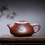匠之源宜兴手工紫砂壶茶壶高端家用茶具竹叶石瓢套装200cc 单壶