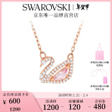 施华洛世奇（SWAROVSKI）新年礼物Swan优雅天鹅项链女吊坠轻奢小众送女友生日礼物女 【爆款】粉色天鹅 5469989