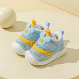 布拉米勒（BradMiller）女宝宝棉鞋冬季软底0-1一2岁3婴儿学步鞋10个月12加绒9男宝宝鞋子 K3011蓝色 加绒 12 内长12cm