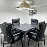 美尊佳打麻将专用椅子棋牌室久坐舒服麻将馆靠背椅子家用麻将椅办公凳子 古典黑【新型伍防-猫抓皮】 HVA-57【四把椅仔】