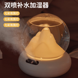大洋花小夜灯香薰加湿器家用空气净化机静音办公室迷你便携生日礼物送闺蜜女友朋友惊喜创意520情人节 白色插电款