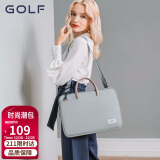 高尔夫（GOLF）电脑包女14英寸手提苹果笔记本华为单肩斜挎包商务公文包女通勤