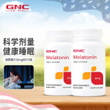 GNC健安喜褪黑素片melatonin睡眠退黑素片成人中老年人适用美国原装 【重度】10mg60片 2瓶