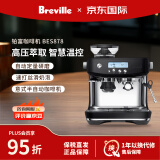 铂富（Breville）BES878 半自动意式咖啡机 家用 咖啡粉制作 多功能咖啡机 松露黑 Black Truffle
