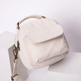 YONBEN/元本良厂ins超火纯棉帆布小包女新韩版chic单肩斜挎小方包 生成色