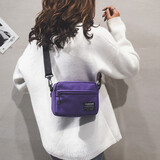 布兰奴布小包包女七夕韩版百搭ins小方包百搭学生原宿风单肩包斜挎包 紫色