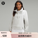 lululemon丨Plush Fleece 女士拉绒半拉链烟囱领卫衣 LW3HOJS 蒸汽灰 2