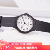 卡西欧（CASIO） 男女手表 学生运动简约石英中性小黑表 百搭休闲时尚小表盘 MW-59-7B 34mm日历款