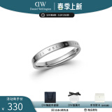 丹尼尔惠灵顿（DanielWellington）dw戒指男女 经典素圈情侣戒指时尚情侣对戒 表白生日礼物送女友 50号DW00400028 银色