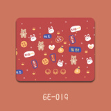 可爱小清新鼠标垫女生ins风护腕电竞笔记本电脑键盘垫办公桌面垫办公鼠标垫游戏鼠标垫小号方形鼠标垫 GE-019 好运暴富 3mm 260x210mm