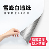 菲翔白色贴纸壁纸自粘墙壁贴纸墙面商用家用卧室房间墙纸防水防潮防霉 雪峰白(接近A4纸白)环保防潮自粘 60cm宽X3米