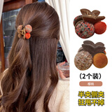 倾龄毛球小号抓夹发夹刘海前额侧边发卡后脑勺半扎发夹子女高端头饰