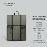 GASTON LUGA原创潮牌背包男双肩包皮大容量男女电脑包书包防水旅行商务出差 橄榄绿13英寸