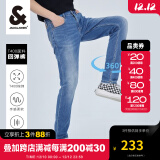 杰克·琼斯（JACK&JONES）夏秋男装牛仔裤男弹力修身裤子男潮流百搭男裤休闲男士牛仔裤 E31牛仔蓝-2预售12月15日左右发货 165/74A/XSRW