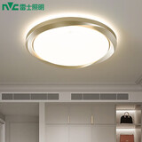 雷士（NVC） LED卧室灯吸顶灯 房间灯餐厅灯现代简约主卧次卧室灯具灯饰 【轻舞-金】36瓦三色卧室圆灯
