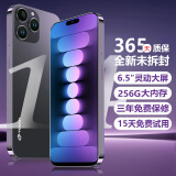 全新8+256GB八核智能手机灵动屏可用5G卡超薄电竞游戏学生老人全网通4G天语安卓百元机超长续航 紫色 8+128GB