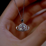 DR. DARLING2025新款莫桑钻项链女S925银星球1克拉吊坠轻奢生日礼物送女友 梦幻星球项链女-1克拉