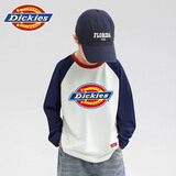 Dickies童装儿童长袖T恤小童春秋纯棉薄款上衣男童秋季插肩衣服女童秋装