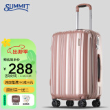 莎米特大容量行李箱女22英寸拉杆箱男旅行箱可扩容PC154T4A玫瑰金