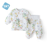 舒贝怡儿童套装婴儿衣服秋冬款宝宝分体棉袄女男童保暖棉衣两件套莓园3