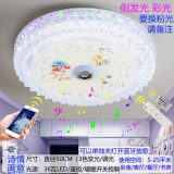 纳仕达LED简约现代客厅灯音乐卧室灯智能蓝牙吸顶灯浪漫婚房创意客厅灯 白色款双玫瑰+三色+遥控+彩光