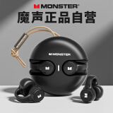 魔声（MONSTER）无线蓝牙耳机 不入耳开放式骨传导概念耳夹式挂耳运动跑步通话降噪长续航适用华为小米 XKT21黑色