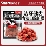 SMARTBONES宠物零食狗狗磨牙棒幼犬成犬洁齿咬胶洁齿骨 牛肉味 迷你-16支装