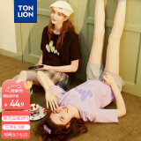 唐狮（TonLion）2025短袖T恤女半袖体恤chic宽松上衣