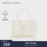 CHARLES&KEITH CK2-50781499-1包包女包渐变链条果冻包斜挎包 White白色 M