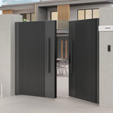 铝合金庭院大门铁艺百叶门户外乡村院子单双开门不锈钢别墅花园门 款式1《每平方》