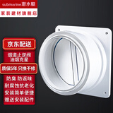 潜水艇（Submarine）止逆阀烟道阀厨房油烟机专用老板方太美的油烟机止回阀止烟阀通用 厨房止逆阀(经典款带配件)