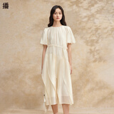 播流光气质连衣裙女2024夏季新款收腰优雅法式茶歇裙DDR2LD5781 O00晚纱 XS