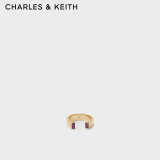 CHARLES&KEITH半宝石装饰女士个性开口戒指女士CK5-32120245 Gold金色