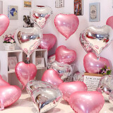 酷依宝铝模爱心气球七夕情人节装饰浪漫布置结婚求婚订婚生日银粉色心形