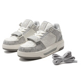 美职棒（MLB）官方张凌赫同款运动鞋 24年男女情侣学长鞋印花休闲鞋子3ASXCMM4N 纽约洋基队/灰色 36.5 230