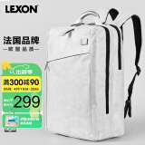 乐上（LEXON）双肩包笔记本电脑包15.6英寸双隔层大容量男书包女泰维克纸包白色