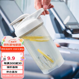 贝瑟斯摇摇杯健身男女奶昔蛋白粉摇杯大容量水杯运动便携带500ml灰色