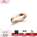 丹尼尔惠灵顿（DanielWellington）dw戒指女男 经典玫瑰金色情侣戒指时尚饰品表白生日礼物送女友 54号 DW00400018 玫瑰金