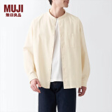 无印良品 MUJI 男式 棉水洗牛津 立领衬衫 纯棉全棉 ACA40C2S 原色 L 175/100A